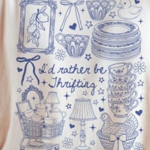 I'd rather be thrifting t-shirt, Minimalist Thrifter Tee - Picture 2 of 4